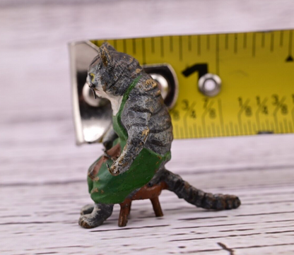 Awesome Antique Vienna Cold Painted Bronze Figure of Cobbler / Shoemaker Cat5