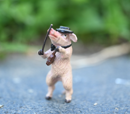 Fritz Bergmann Austrian Vienna Cold Painted Bronze Musical Pig Playing Violin1