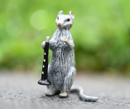 Fritz Bermann Austrian Vienna Cold Painted Bronze Mouse / Rat Playing Clarinet0