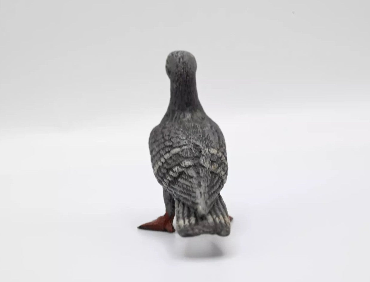 Antique Austrian Vienna Cold Painted Bronze Figure of Dark Blue Papo Pigeon2