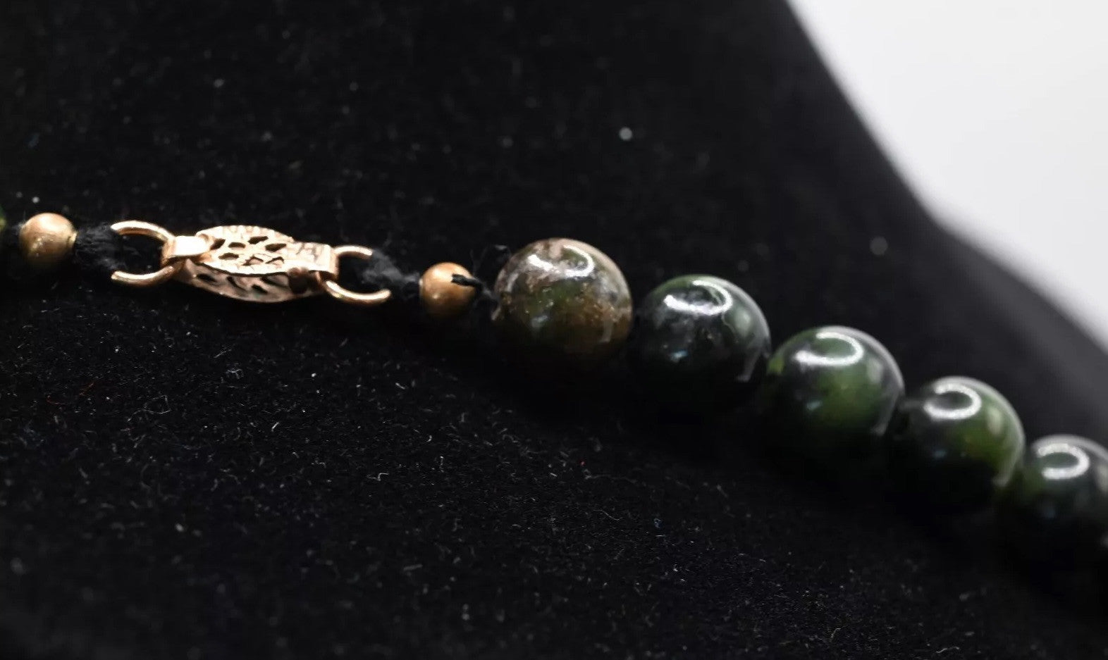 Lovely Antique / Vintage Chinese Green Jade Necklace5