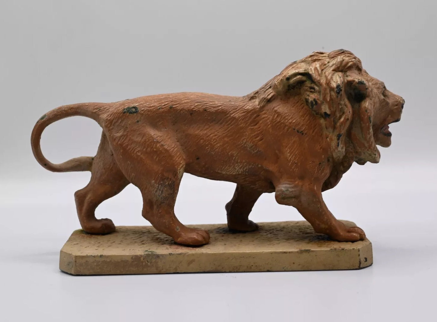 Gorgeous Antique Cold Painted Bronze Figure of Lion Austrian Vienna Quality4