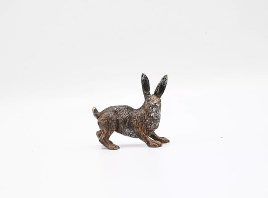 Realistic Small Antique Austrian Vienna Cold Painted Bronze Rabbit1