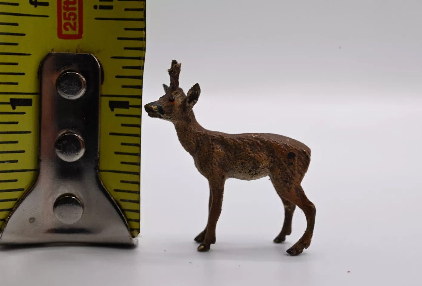 Realistic Antique Austrian Vienna Cold Painted Bronze Figure of Female Deer9