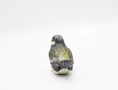 Small Antique Austrian Vienna Cold Painted Bronze of Great Tit Songbird3
