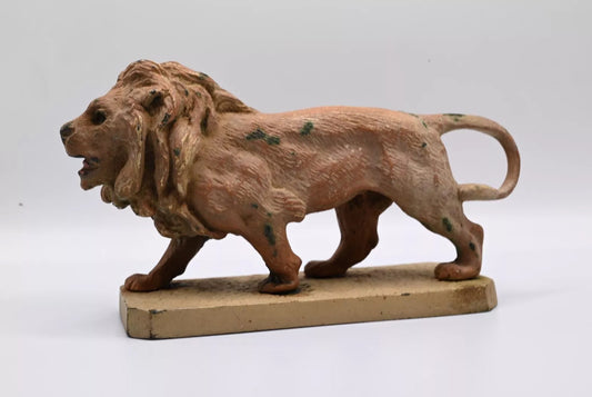 Gorgeous Antique Cold Painted Bronze Figure of Lion Austrian Vienna Quality0