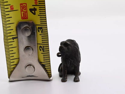 Antique Austrian Vienna Style Cold Painted Bronze Figure of Black Lion7