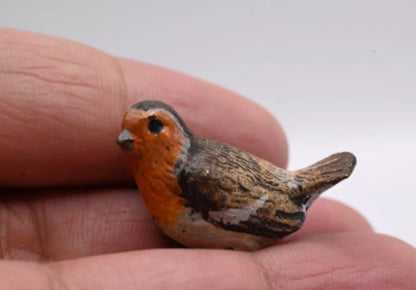 1900s Antique Austrian Vienna Cold Painted Bronze Figure of European Robin7