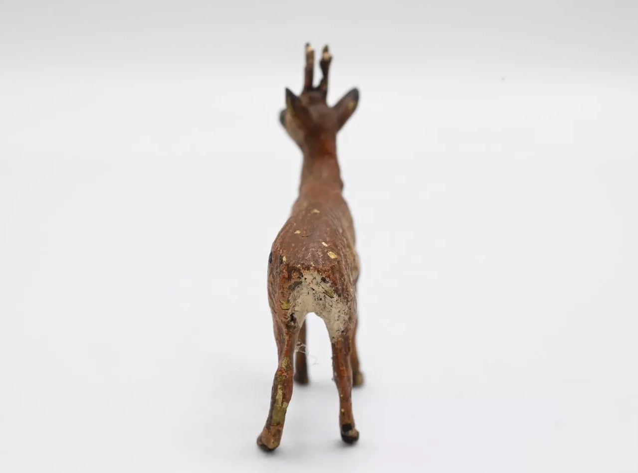 Highly Collectible Antique Austrian Vienna Cold Painted Bronze Deer5