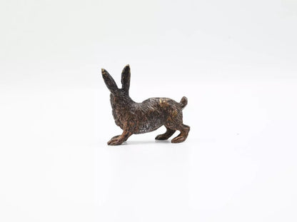 Realistic Small Antique Austrian Vienna Cold Painted Bronze Rabbit3