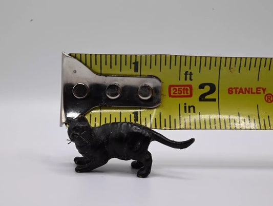Unique Antique Austrian Vienna Cold Painted Bronze Figure of Black Cat0