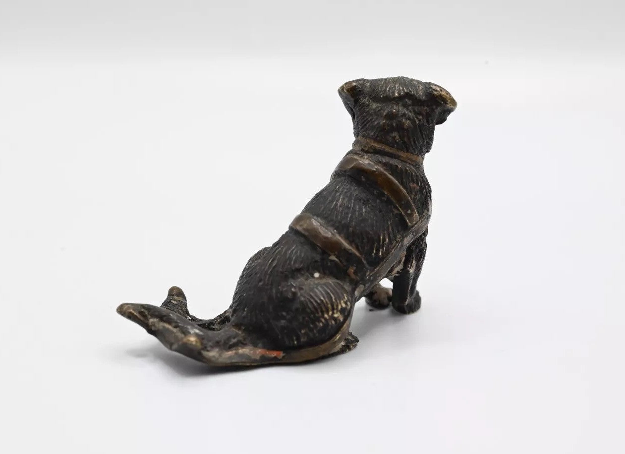 Rare Antique Austrian Vienna Cold Painted Bronze Rottweiler Wt Dog Cart Harness3
