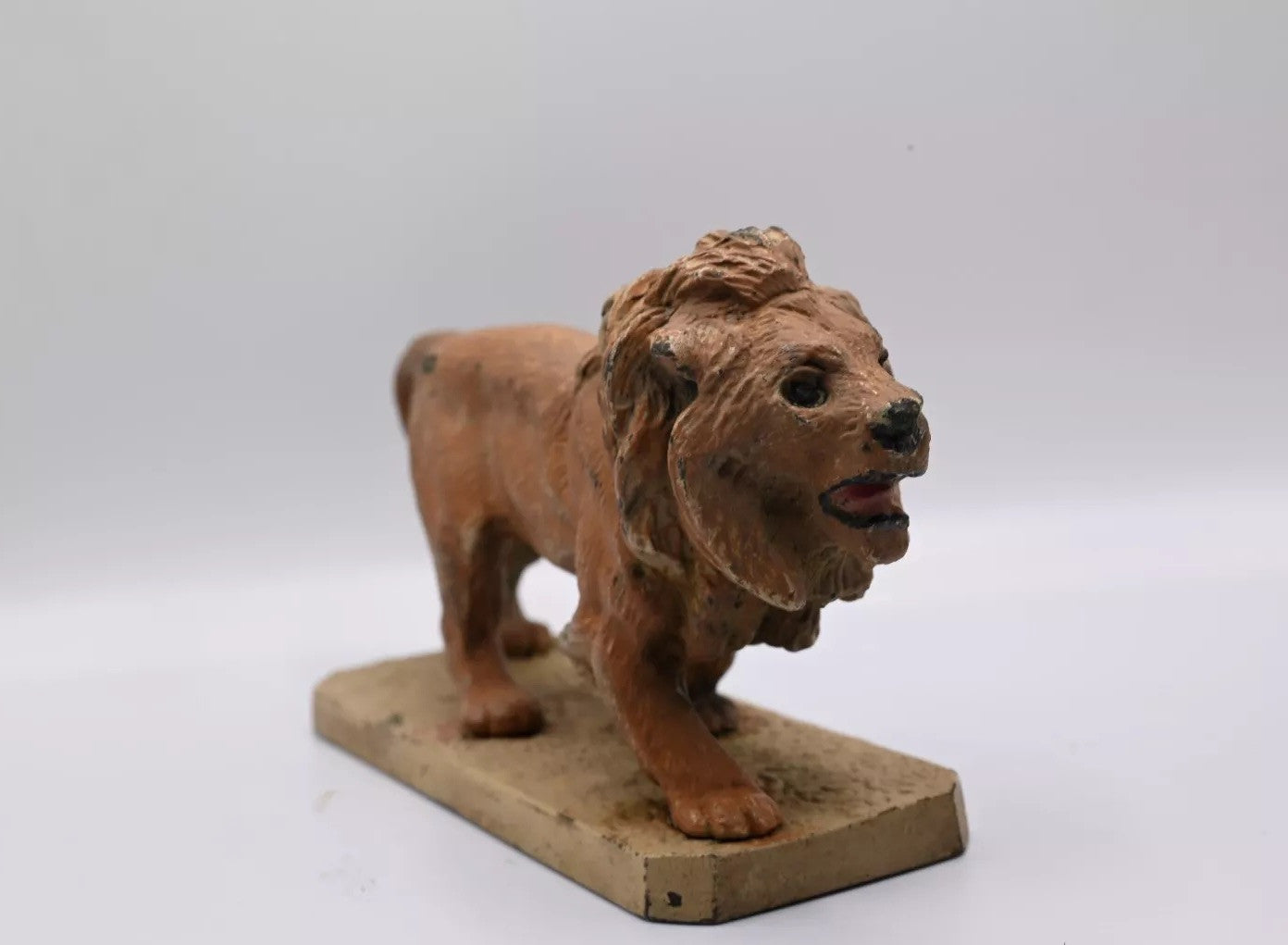 Gorgeous Antique Cold Painted Bronze Figure of Lion Austrian Vienna Quality3
