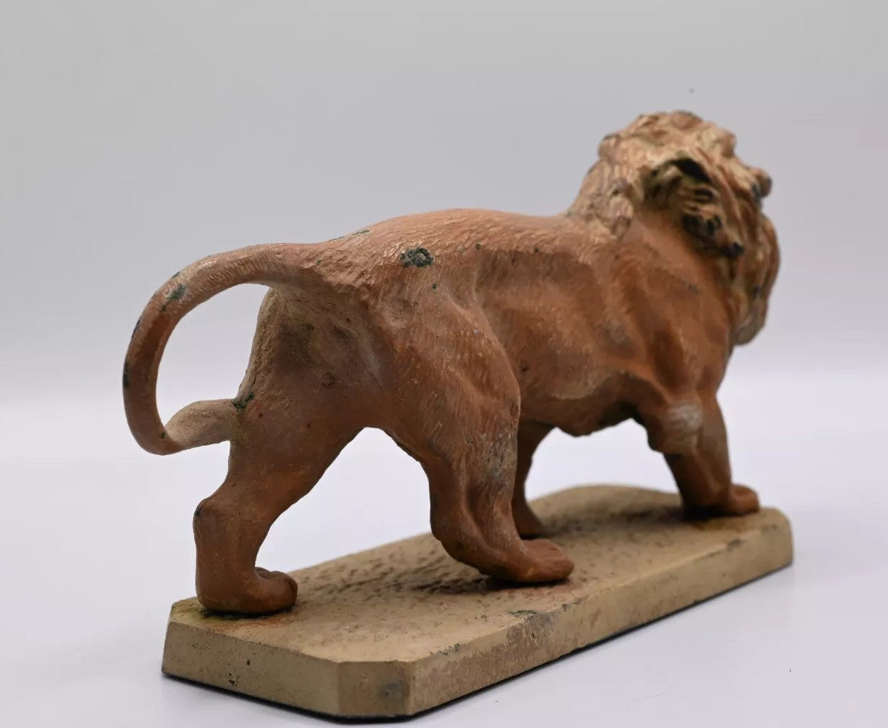 Gorgeous Antique Cold Painted Bronze Figure of Lion Austrian Vienna Quality6