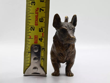 Wonderful Antique Bronze Figure Of Scottish Terrier Possibly German Or French4