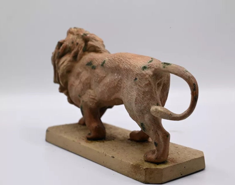 Gorgeous Antique Cold Painted Bronze Figure of Lion Austrian Vienna Quality7