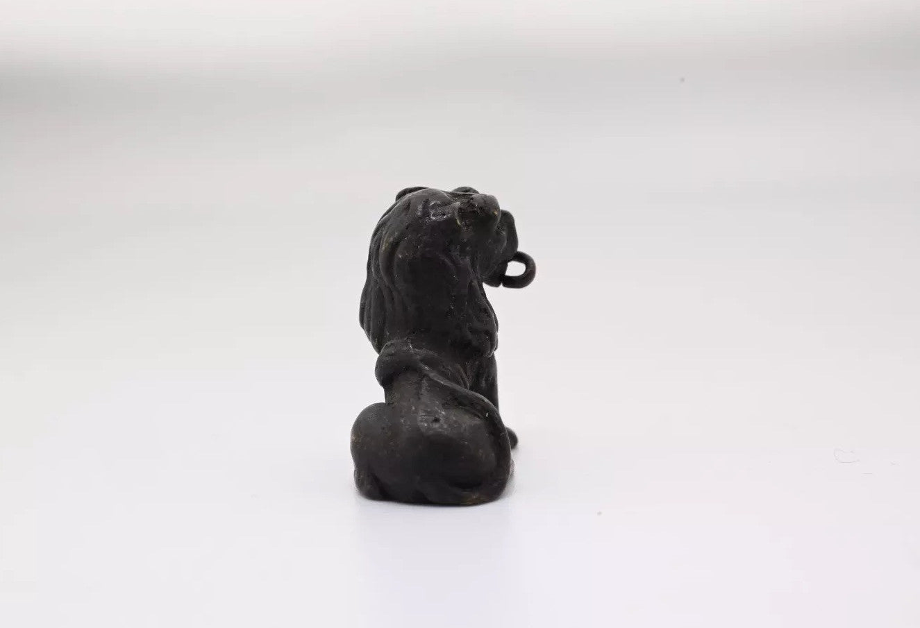 Antique Austrian Vienna Style Cold Painted Bronze Figure of Black Lion4