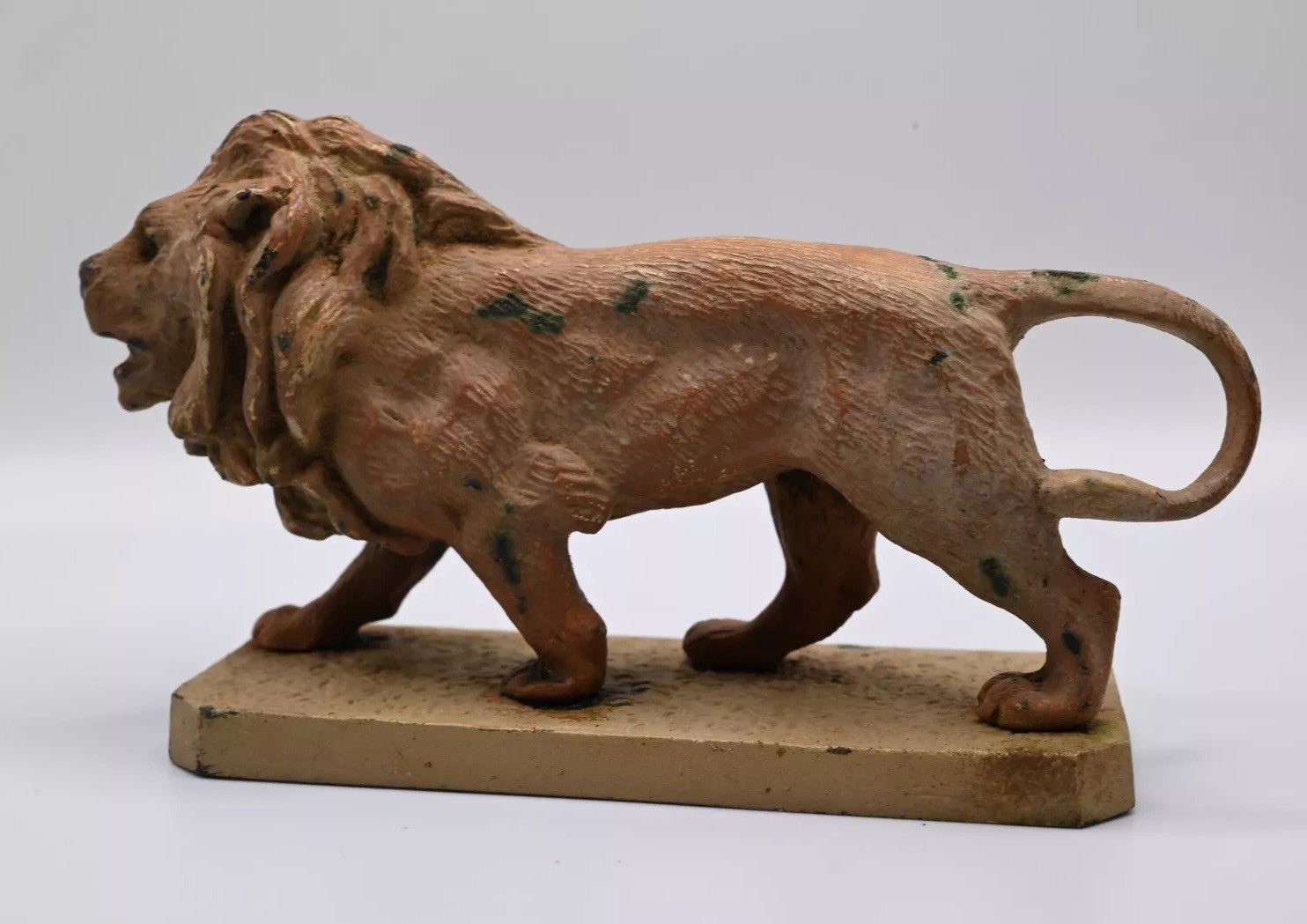 Gorgeous Antique Cold Painted Bronze Figure of Lion Austrian Vienna Quality8