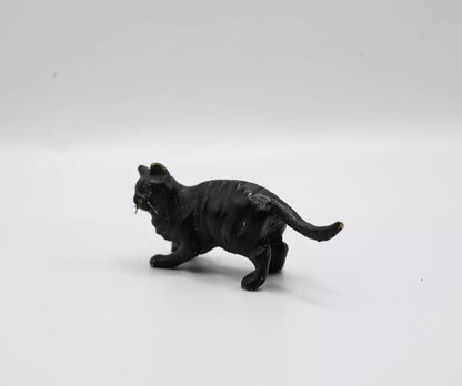Unique Antique Austrian Vienna Cold Painted Bronze Figure of Black Cat2