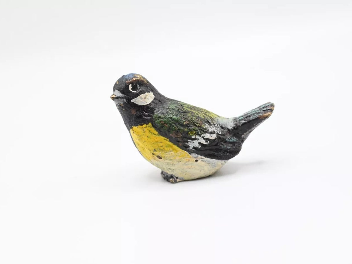 Small Antique Austrian Vienna Cold Painted Bronze of Great Tit Songbird2