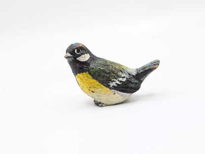 Small Antique Austrian Vienna Cold Painted Bronze of Great Tit Songbird2
