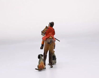 Rare Antique 1900s Austrian Vienna Cold Painted Bronze Fox Hunt Figural Group2