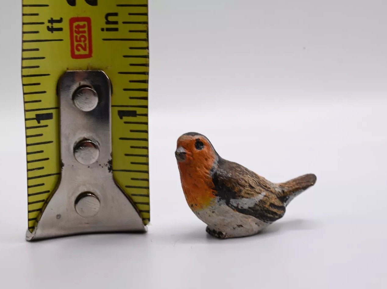 1900s Antique Austrian Vienna Cold Painted Bronze Figure of European Robin8