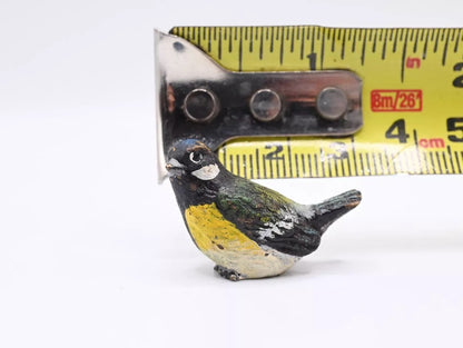Small Antique Austrian Vienna Cold Painted Bronze of Great Tit Songbird0