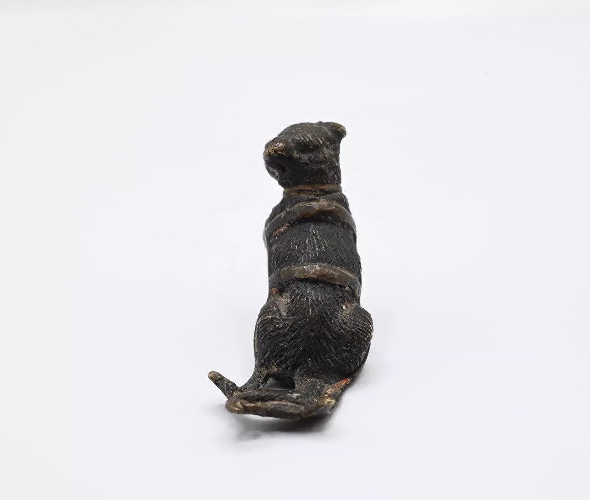 Rare Antique Austrian Vienna Cold Painted Bronze Rottweiler Wt Dog Cart Harness9