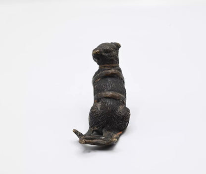 Rare Antique Austrian Vienna Cold Painted Bronze Rottweiler Wt Dog Cart Harness9