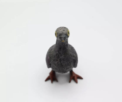 Antique Austrian Vienna Cold Painted Bronze Figure of Dark Blue Papo Pigeon6
