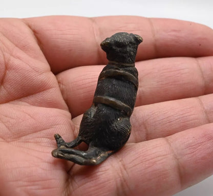 Rare Antique Austrian Vienna Cold Painted Bronze Rottweiler Wt Dog Cart Harness11