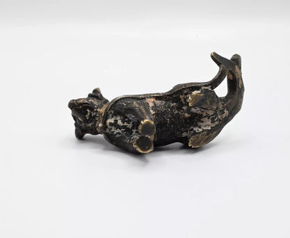Rare Antique Austrian Vienna Cold Painted Bronze Rottweiler Wt Dog Cart Harness7
