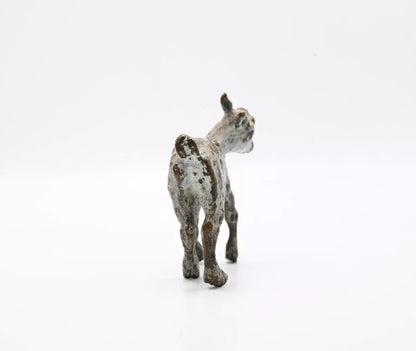 Small Antique Austrian Vienna Cold Painted Bronze Figure of Kid Goat4