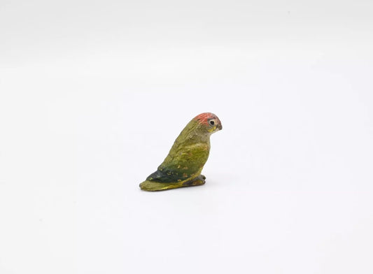 Original Miniature Antique Austrian Vienna Cold Painted Bronze of Green Parrot0