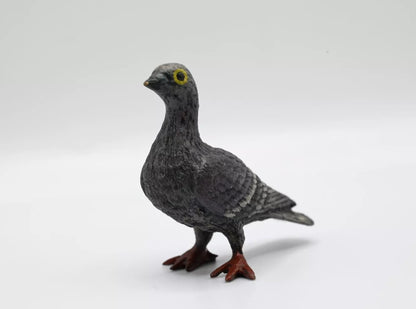 Antique Austrian Vienna Cold Painted Bronze Figure of Dark Blue Papo Pigeon4