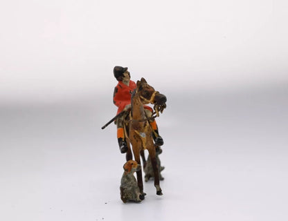 Rare Antique 1900s Austrian Vienna Cold Painted Bronze Fox Hunt Figural Group4