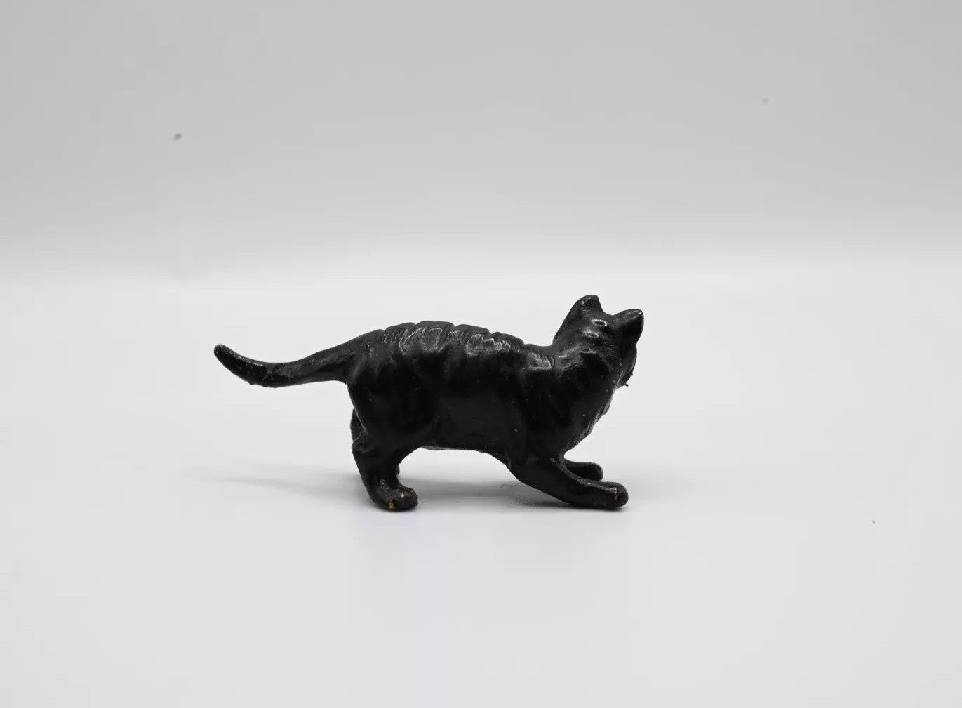 Unique Antique Austrian Vienna Cold Painted Bronze Figure of Black Cat6