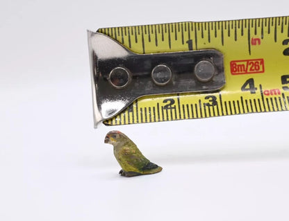 Original Miniature Antique Austrian Vienna Cold Painted Bronze of Green Parrot6